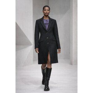 J Mclaughlin Wool Blend Fitted Blazer Jacket Womens Size 8 Purple Lined